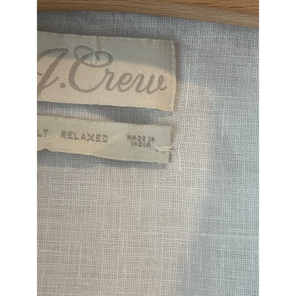 J.Crew White Relaxed Linen Button-Up Shirt XLT - Picture 4 of 9